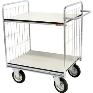 ESD-Etagenwagen SERIE 300, 2 Etagen, LxBxH 1390 x 650 x 1070 mm, ab 5 Stk HelgeNyberg