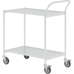 Tischwagen, 2 Etagen, LxB 800 x 420 mm, grau/grau HelgeNyberg