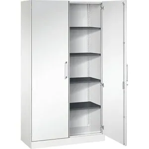 Flügeltürenschrank ASISTO C 3000, 5 Ordnerhöhen, B 1000 mm, weiss/weiss