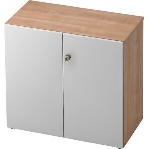 kaiserkraft ANNY-AC - Aktenschrank mit Akustik-Rückwand, HxBxT 748 x 800 x 420 mm, 1 Fachboden, Nussbaum-Dekor