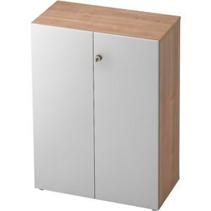 kaiserkraft ANNY-AC - Aktenschrank mit Akustik-Rückwand, HxBxT 1100 x 800 x 420 mm, 2 Fachböden, Nussbaum-Dekor