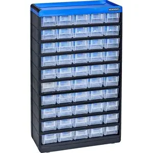 Kleinteilemagazin VARIOPLUS PRO, HxBxT 525 x 300 x 135 mm, 50 Schubladen, 50 Trennstege eurokraft pro