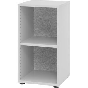 kaiserkraft ANNY-AC - Regal mit Akustik-Rückwand, HxBxT 748 x 400 x 400 mm, 1 Fachboden, lichtgrau