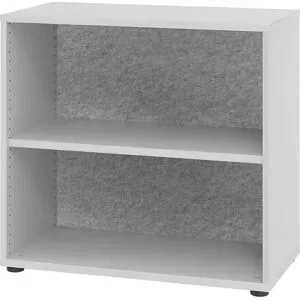 kaiserkraft ANNY-AC - Regal mit Akustik-Rückwand, HxBxT 748 x 800 x 400 mm, 1 Fachboden, lichtgrau