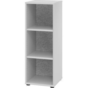 kaiserkraft ANNY-AC - Regal mit Akustik-Rückwand, HxBxT 1100 x 400 x 400 mm, 2 Fachböden, lichtgrau