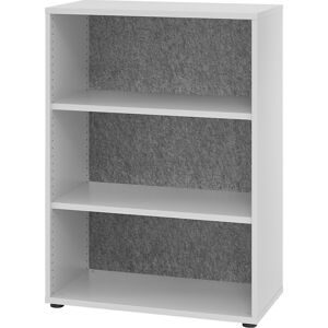 kaiserkraft ANNY-AC - Regal mit Akustik-Rückwand, HxBxT 1100 x 800 x 400 mm, 2 Fachböden, lichtgrau