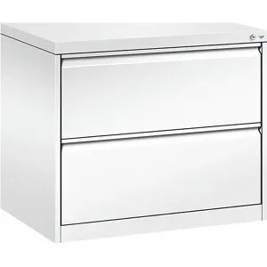 Hängeregistraturschrank ACURADO, 2-bahnig, 2 Schübe, verkehrsweiß C+P