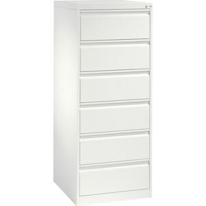 Karteikartenschrank ACURADO, 2-bahnig, 6 Schübe, verkehrsweiß C+P