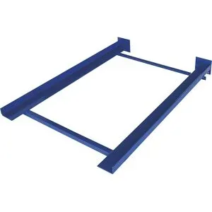 Tiefenwinkel-Rahmen, mit Endanschlag, blau, Regaltiefe 750 mm eurokraft pro