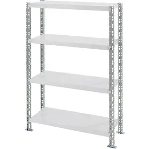 kaiserkraft Universalsteckregal, Stahlblechböden, HxBxT 1508 x 1050 x 400 mm, Grundregal