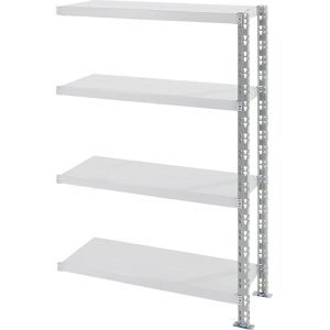 kaiserkraft Universalsteckregal, Stahlblechböden, HxBxT 1508 x 1025 x 500 mm, Anbauregal