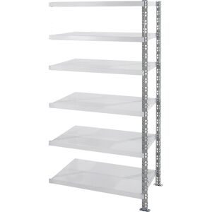 kaiserkraft Universalsteckregal, Stahlblechböden, HxBxT 1976 x 1025 x 400 mm, Anbauregal