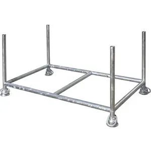 Stapelgestell, LxBxH 1500 x 870 x 780 mm, mit 2 Querrohren, verzinkt Eichinger