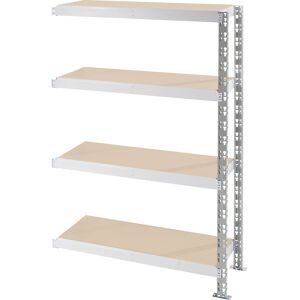 kaiserkraft Universalsteckregal, Spanplattenböden, HxBxT 1508 x 1025 x 400 mm, Anbauregal