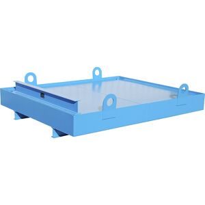 Auffangwanne für Absetzcontainer, für Absetzcontainer, Auffangvolumen 850 l, blau eurokraft pro