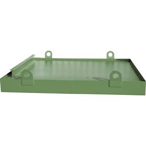 Auffangwanne für Absetzcontainer, für Absetzcontainer, Auffangvolumen 1036 l, grün eurokraft pro