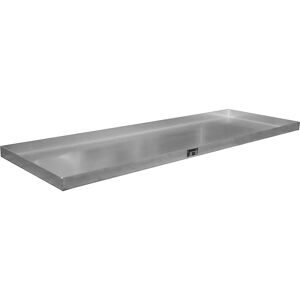 Edelstahl-Kleingebindewanne, mit Zulassung, 40 l, LxBxH 1850 x 600 x 60 mm eurokraft pro
