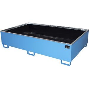 Regal-Bodenwanne mit PE-Einsatz, 1000 l Auffangvolumen, LxBxH 2165 x 1315 x 510 mm, blau eurokraft pro
