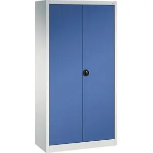 Universalschrank, HxBxT 1950 x 950 x 420 mm, lichtgrau / enzianblau C+P