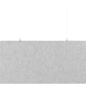 Akustik-Deckenplatte, PET-Filz, HxB 600 x 1200 mm, rechteckige Form, hellgrau eurokraft basic