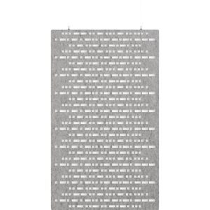 Akustik-Paneel zur Deckenmontage, HxB 2000 x 1200 mm, abgehängt, hellgrau, ab 5 Stk eurokraft basic
