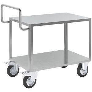 ESD-Montagewagen, 2 Etagen, verzinkt, Ladeflächen-LxB 1050 x 700 mm eurokraft pro