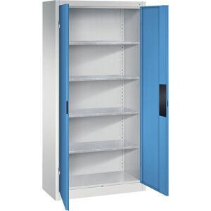 Werkstatt-Schwerlastschrank, Breite 930 mm, Tiefe 400 mm, Tür lichtblau C+P