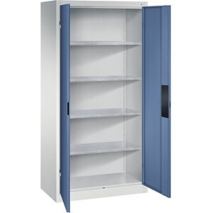 Werkstatt-Schwerlastschrank, Breite 930 mm, Tiefe 500 mm, Tür fernblau C+P