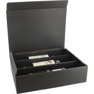 Flaschen-Geschenkkarton, schwarz, für 3 Flaschen, ab 25 Stk ratioform