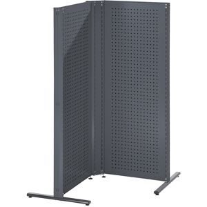 Industrie-Trennwandsystem, Eck-Kombination, linksseitig, 90°, anthrazitgrau ANKE