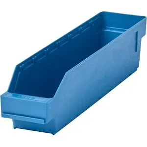 Regalkasten aus hochschlagfestem Polypropylen, blau, LxBxH 400 x 90 x 95 mm, VE 40 Stk STEMO