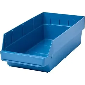 Regalkasten aus hochschlagfestem Polypropylen, blau, LxBxH 500 x 240 x 150 mm, VE 10 Stk STEMO