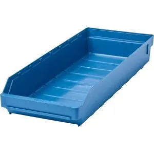 Regalkasten aus hochschlagfestem Polypropylen, blau, LxBxH 600 x 240 x 95 mm, VE 15 Stk STEMO