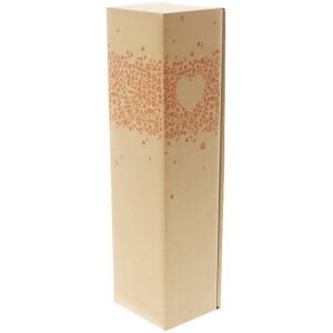 Flaschen-Geschenkkarton HEART, für 1 Flasche, beige, ab 8 Stk ratioform