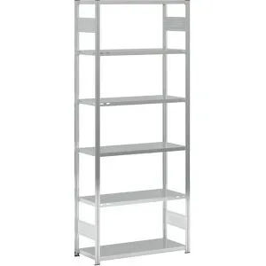 Steckregal, Bauart leicht, doppelseitig, HxBxT 2500 x 1000 x 400 mm, verzinkt, Grundregal eurokraft pro