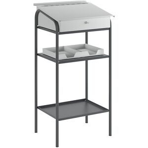 Werkstattpult, mit 2 Fachböden, HxBxT 1220 x 590 x 520 mm eurokraft pro