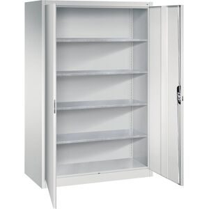 Werkstatt-Flügeltürschrank, HxBxT 1950 x 1200 x 600 mm, lichtgrau / lichtgrau C+P