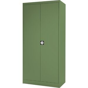 Flügeltürenschrank HxB außen 1950 x 950 mm, mit 4 Fachböden, Tiefe 420 mm, resedagrün RAL 6011 mauser