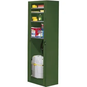 Magazinschrank, HxB 1950 x 600 mm, Tiefe 420 mm, Gehäuse und Türen resedagrün mauser