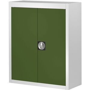 Magazinschrank, ohne Sichtlagerkästen, HxBxT 820 x 680 x 280 mm, zweifarbig, Korpus grau, Türen grün, ab 3 Stk mauser