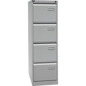 Hängeregistraturschrank LIGHT, 1-bahnig, 4 Schübe, DIN A4, lichtgrau BISLEY
