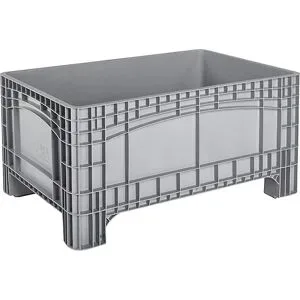 Grossbehälter L, HxBxT 800 x 1.200 x 580 mm, 354 Liter, 4 Füsse, grau