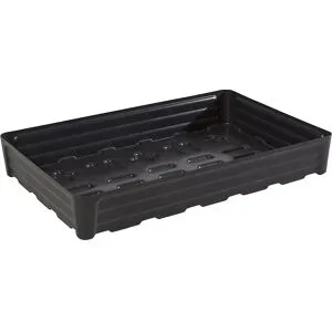 PE-Kleingebinde-Universalwanne, ohne Gitterrost, Auffangvolumen 120 l eurokraft pro