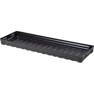 PE-Kleingebinde-Regalwanne, ableitfähig, ohne Zulassung, Auffangvolumen 26 l eurokraft pro
