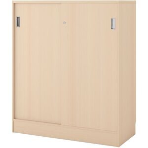 kaiserkraft Schrank Chicago mit Schiebetüren, HxBxT 1353 x 1215 x 400 mm, Birke