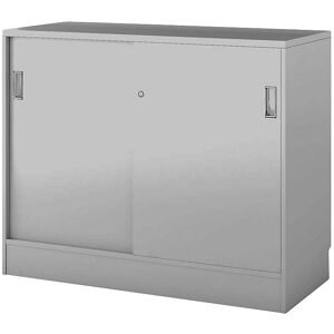 kaiserkraft Schrank Chicago mit Schiebetüren, HxBxT 948 x 1215 x 400 mm, lichtgrau