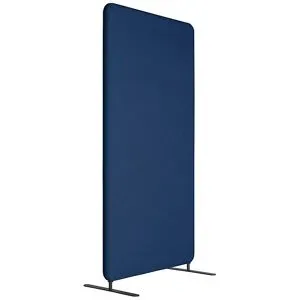 kaiserkraft Akustik-Trennwand Softline Salsa, Textil, HxB 1500 x 1200 mm, blau