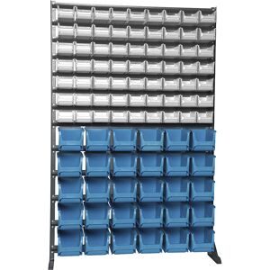 kaiserkraft Kleinteile-Lagerregal ECO, mit Sichtlagerkästen, HxT 1580 x 235 mm