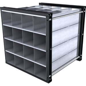 Wabenregal, HxBxT 1000 x 1000 x 1000 mm, 16 Wannen, 4 x 4 Fächer eurokraft pro