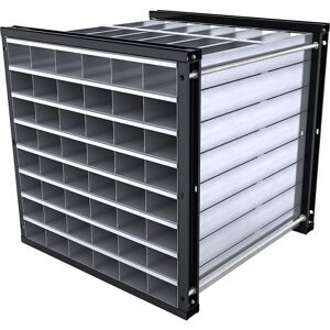 Wabenregal, HxBxT 1000 x 1000 x 1000 mm, 48 Wannen, 6 x 8 Fächer eurokraft pro
